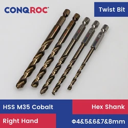 Twist Drill Bits Set HSS M35 Cobalt 1/4