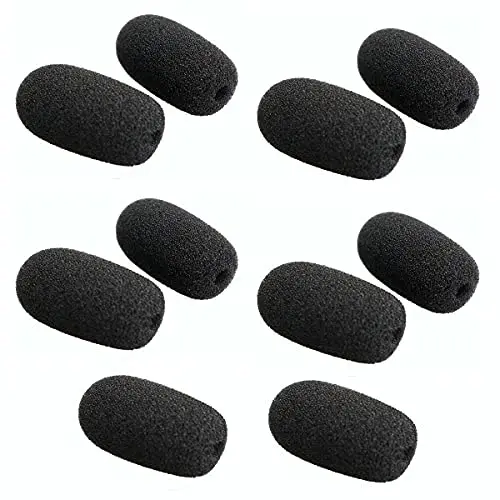 

V-MOTA ветрозащитные экраны с микрофоном, совместимые с Blue Parrot B250,c400 Plantronics,Jabra, отворот, Lavaliers,Telex,Movo (10 шт.)