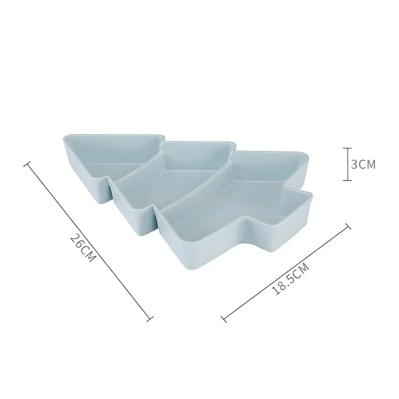 Christmas Tree Shape Living Room Candy Snacks Nuts Seeds Dry Fruits  Lazy snack box Plastic Plate Dishes Bowl Tray Tableware