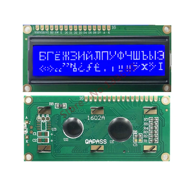 1PCS LCD1602 1602A Module 16x2 Cyrillic Russian English Character Display Module 5V IIC/I2C display module lcd display module