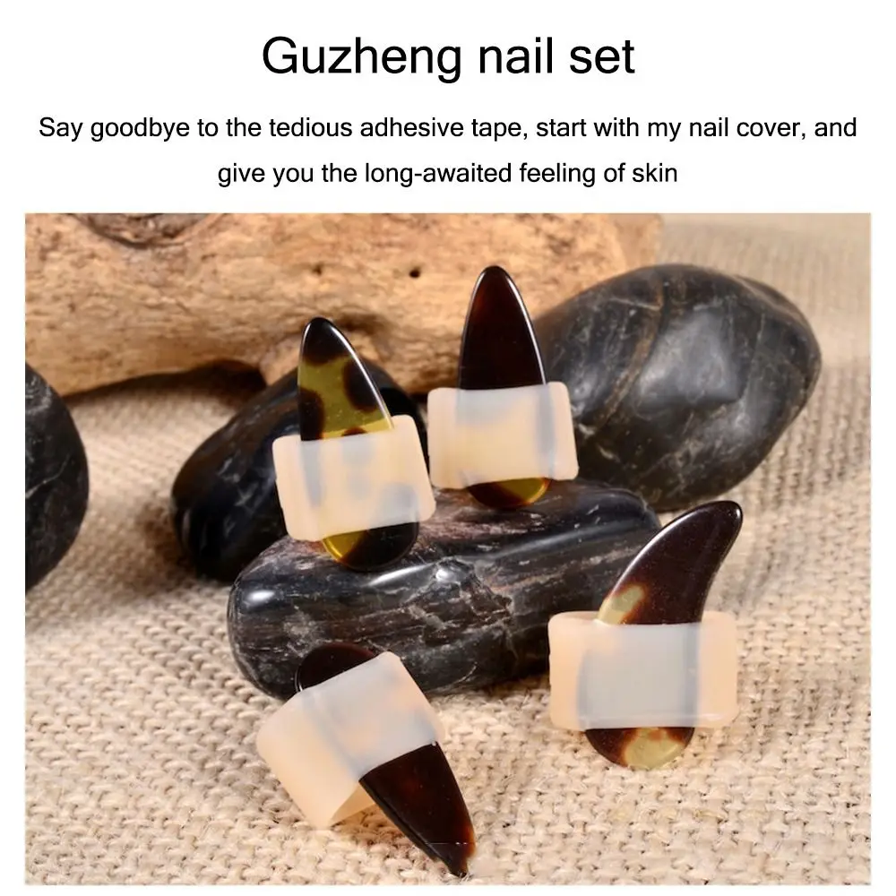 Silikon Guzheng Nagel Abdeckung S/M/L Guzheng Praxis Guzheng Schutz String Instrument Praxis Zubehör Ohne Nagel Tipps – Detail 2