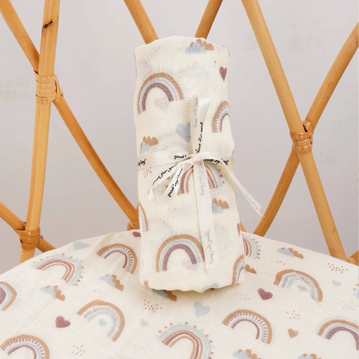 HappyFlute Soft Bamboo Cotton Baby Muslin Swaddle Blanket Newborn Kids Wrap Infant Stroller Cover Nursing Towel 120*110cm 5