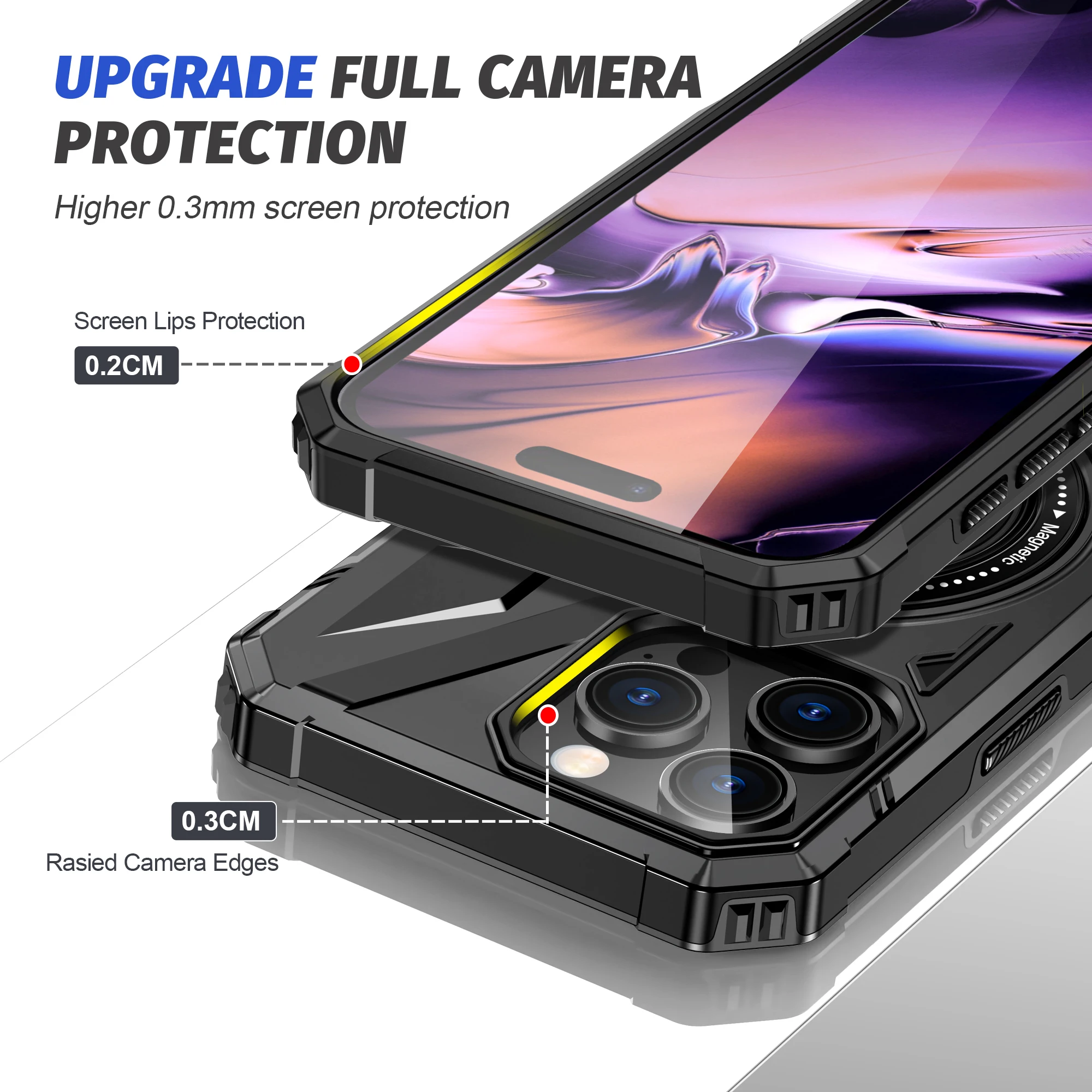 Enhanced Protective Phone Case with MagSafe Compatibility and Wireless Charging Support