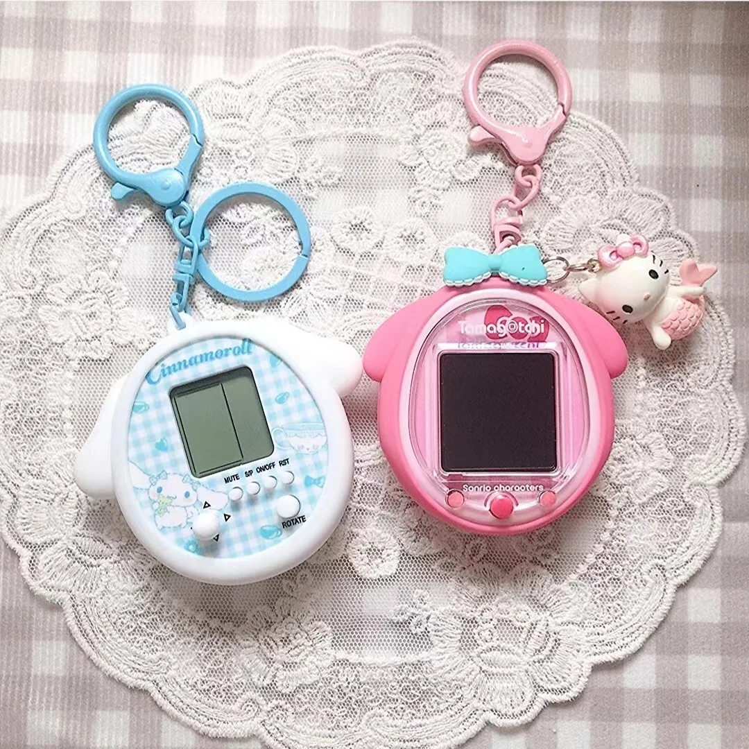 Kawaii Sanrio Game Console Keychain My Melody Kuromi Pochacco Cinnamoroll Cartoon Cute Key Bag Pendant Ornament Kids Gift