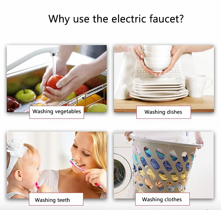 Description Picture 3 of item3000W Instant Electric Faucet Heater Tap Display Temperature Tankless Water Heater for Kitchen and Bathroom EU/UK/AU Plug 220V