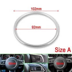 Premium Car Steering Wheel Decorative Ring Sticker Trim Cover - Enhanced Styling (Size A Silver)