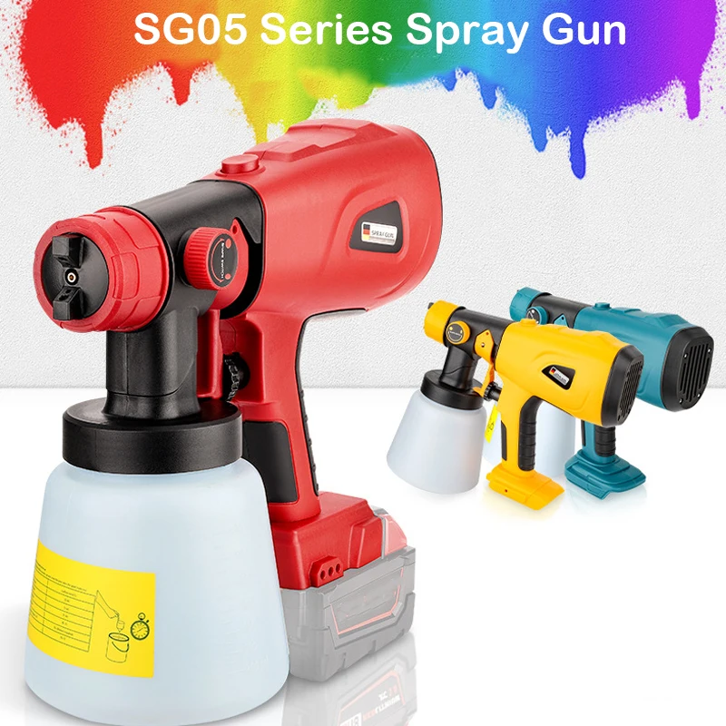 800ml SG05 Painting Gun For Bosch Makita Dewalt Milwaukee 20V Battery Electric Furniture Paint