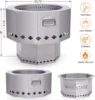 Stainless Steel Fire Pit - Smokeless Portable Design Woodpellet Firepits with Enhanced Airflow for Efficient Flames 5