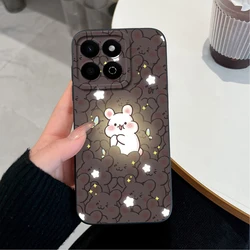 Cute Boy & Girl Pattern Liquid Silicone Phone Case - Super Shockproof Artistic Design with Premium Protection for Honor X7 (TYB581)