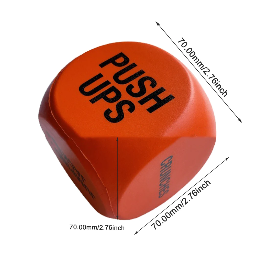 Fun Workout Dices Portable Exercise Decision Dices Compact Dynamic Workouts Dice 2.7 In for Cardio HIIT Training 6