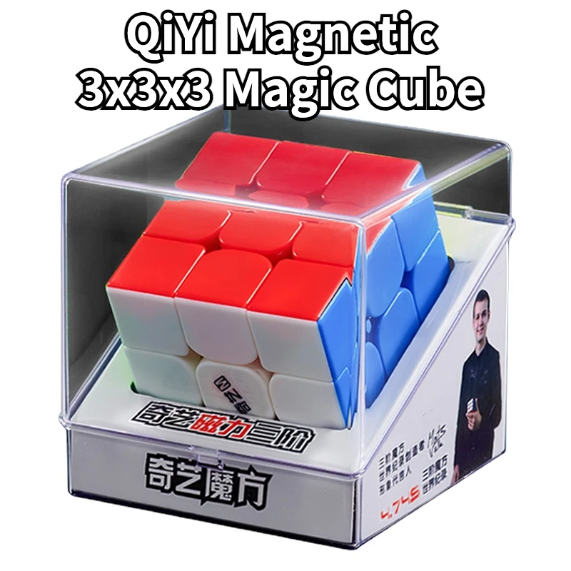 [Funcube] Qiyi Magnetic Magic Cube 3X3X3 Professional 3X3 Magnet Speed Puzzle 3 × 3 Fidget Children Toy Competition Cubo Magico