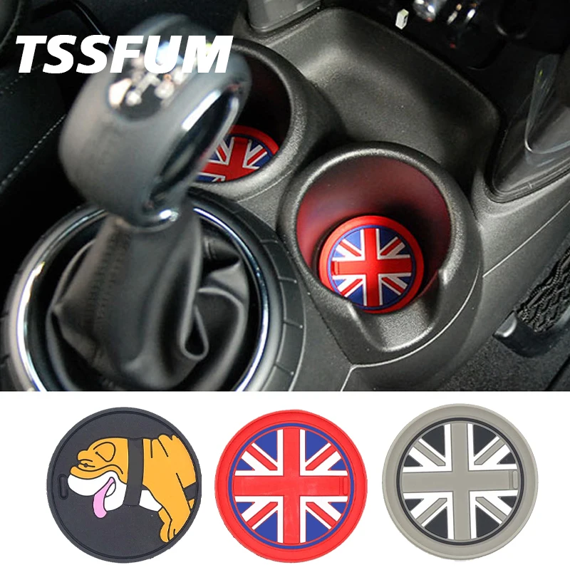 Union Jack Car Water Cup Holder Pad Mat Per Mini Cooper S R56 R50 R53 R55 R60 F55 F56 F54 F60 Countryman Clubman Accessori
