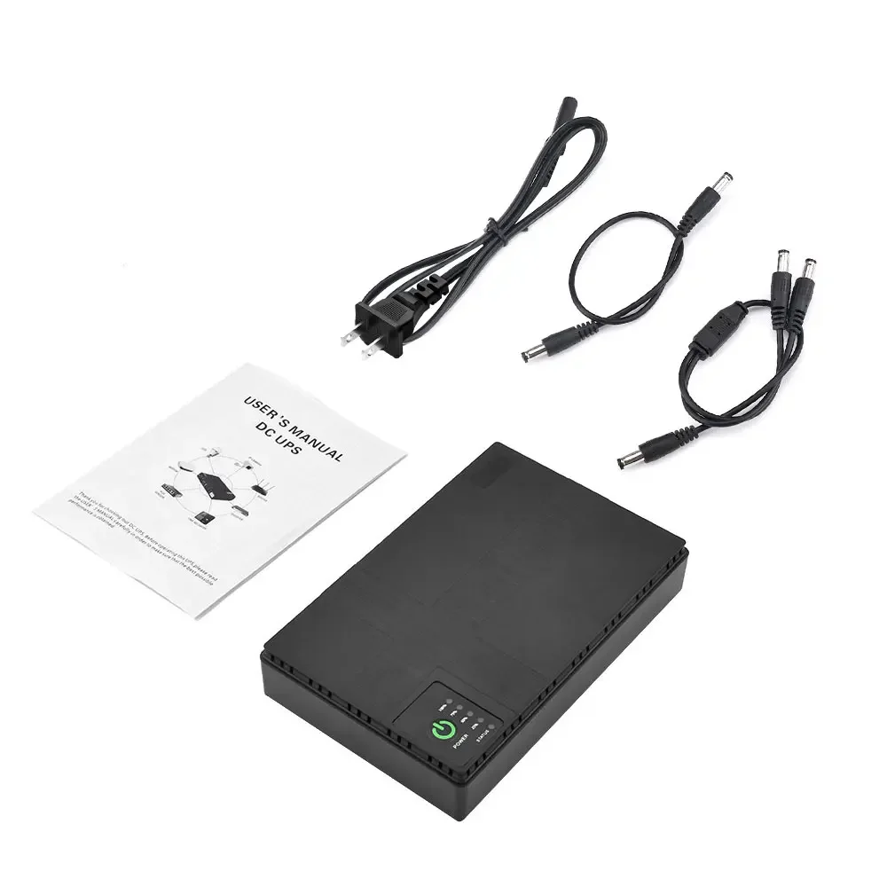 Mini UPS Mini UPS Uninterrupted Power Supply 10400mAh Lithium ion Backup Battery with DC 12V/9V/5V Output for Wireless Router