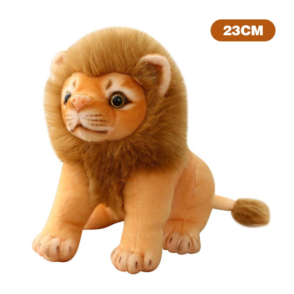 23/28CM Simulated Lion Plush Pillow Filling Toy for Children Cute Creative Soft Cotton Plush Stuffed Doll Lion Boy Girl Toy Gift 4