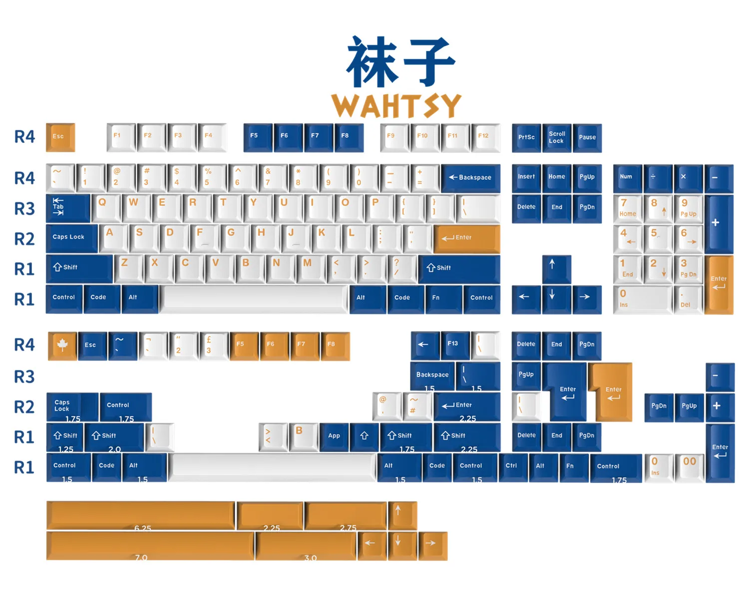 Daye Gmk Ártico Yuru Wahtsy Classic Blue Hammerhead Light Blue Samurai Shoko Godvelocidade Fuji Abs Key Caps Double Shot Cereja Conjunto - Imagem 5