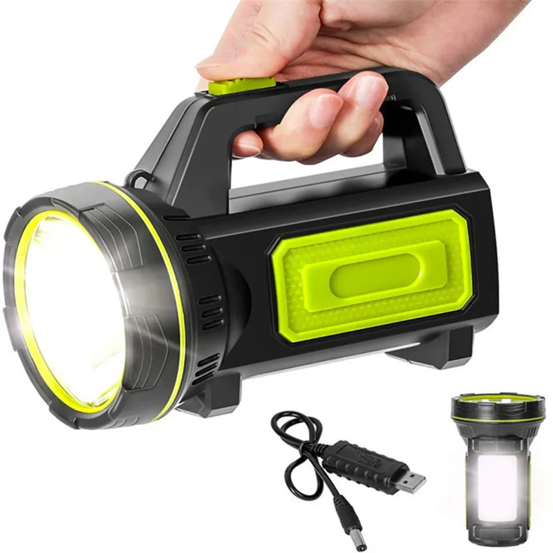 UK 500M Flashlight Rechargeable Portable Lamp Searchlight Hunting Outdoor Home 