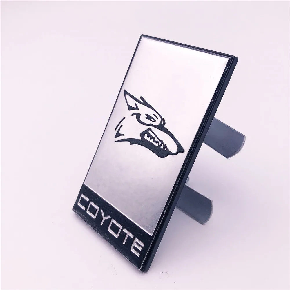 1PC COYOTE Wolf Head For Car Front Grille Grill Metal Badge Custom
