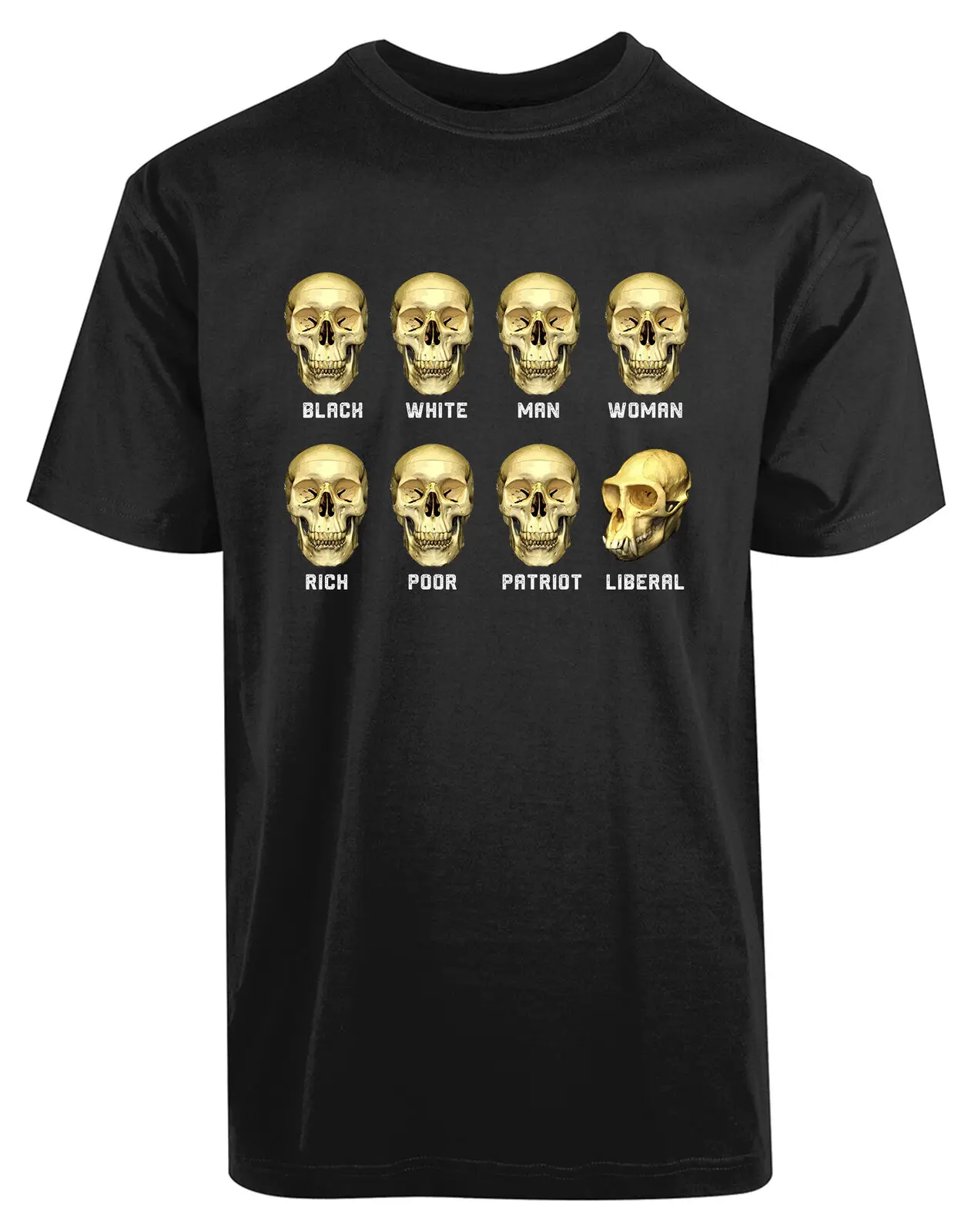 

Funny Black White Poor Rich Skull Printed T-Shirt. Summer Cotton O-Neck Short Sleeve Mens T Shirt New S-3XL