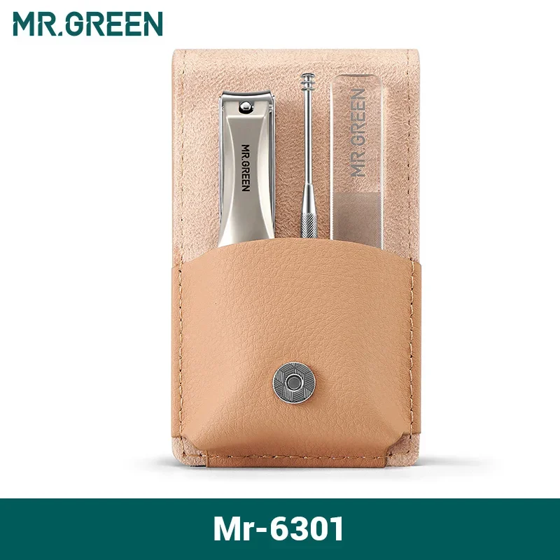 طقم تشذيب الأظافر MR.GREEN محمول للسفر من الفولاذ المقاوم للصدأ
