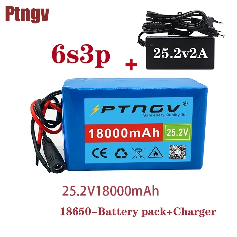 

New 6s3p 24 V 18650 Li ion battery 25.2 V 18000mAh E-bike, moped / electric / Li ion battery pack with charger for sale