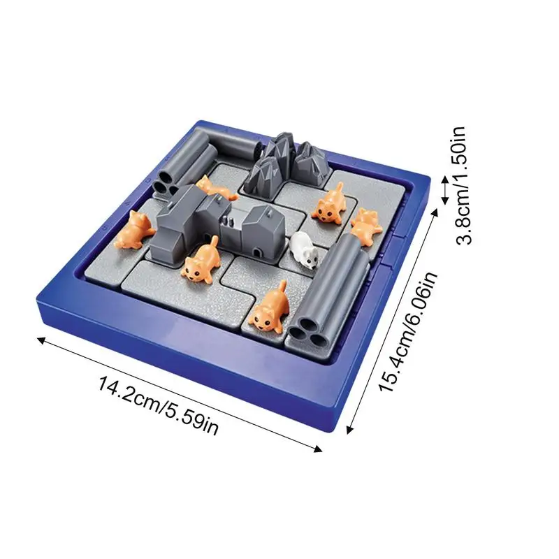 Building Puzzle Game Montessori Toy Mini Games Set Montessori Toy Mouse Blocks Creative Puzzle Family Game Kids Educational Toys 6