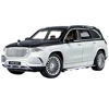 1:24 Alloy Car Model Sound And Light Pull Back Toy Car Suv Off-Road Vehicle Boy Collection Decoration for Benz Maybach Gls600 2