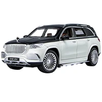 1:24 Alloy Car Model Sound And Light Pull Back Toy Car Suv Off-Road Vehicle Boy Collection Decoration for Benz Maybach Gls600 2