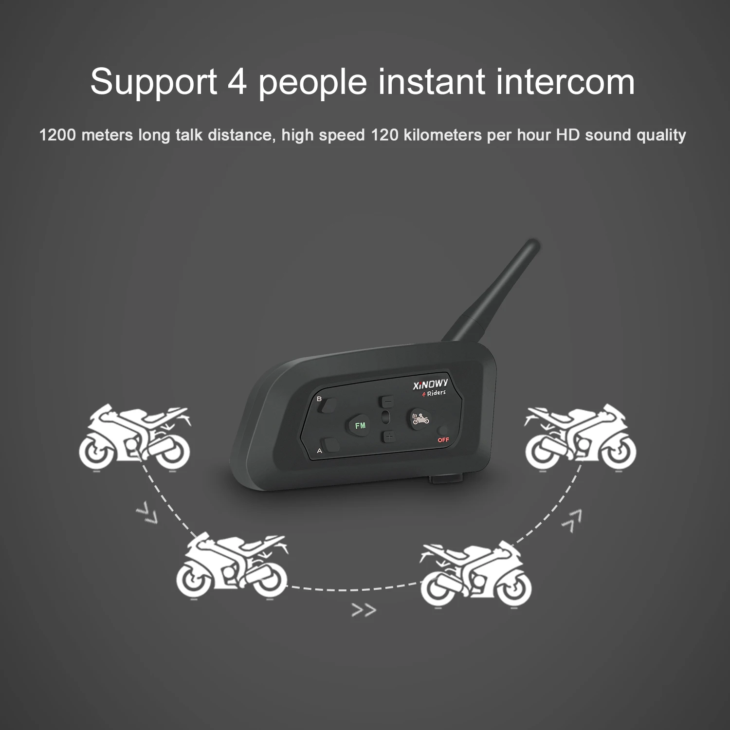 XINOWY V4PRO   ,    , FM  , 1200M 4 ̴, 2 Ʈ