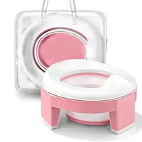 3 in 1 Baby Toilet Seat Children Foldable Travel Potty With Bags Potty Training Seat Suitable for boys and girls 1