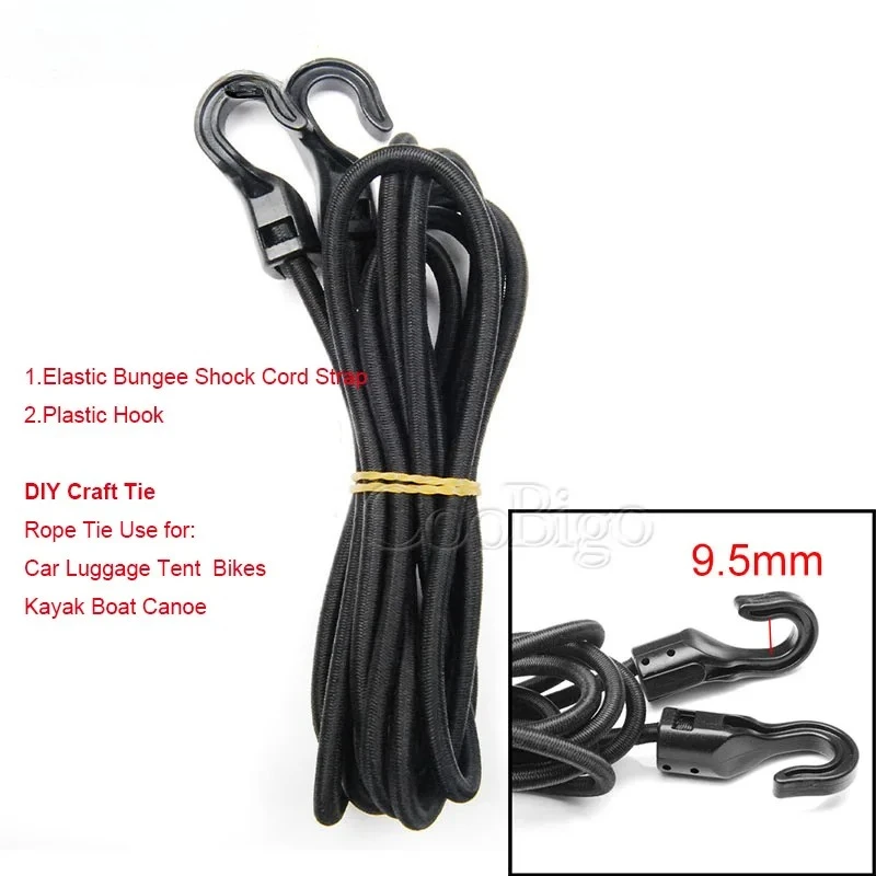 Heavy Duty Elastic Bungee Shock Cord Strap with Hooks – 1 Set 2