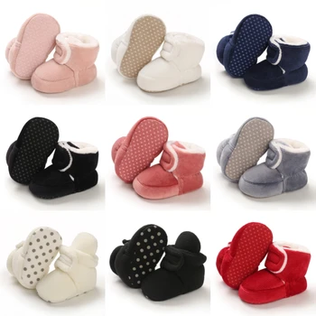 Newborn Baby Socks Shoes Boy Girl Star Toddler First Walkers Booties Cotton Comfort Soft Anti-slip Warm Infant Crib Shoes 1