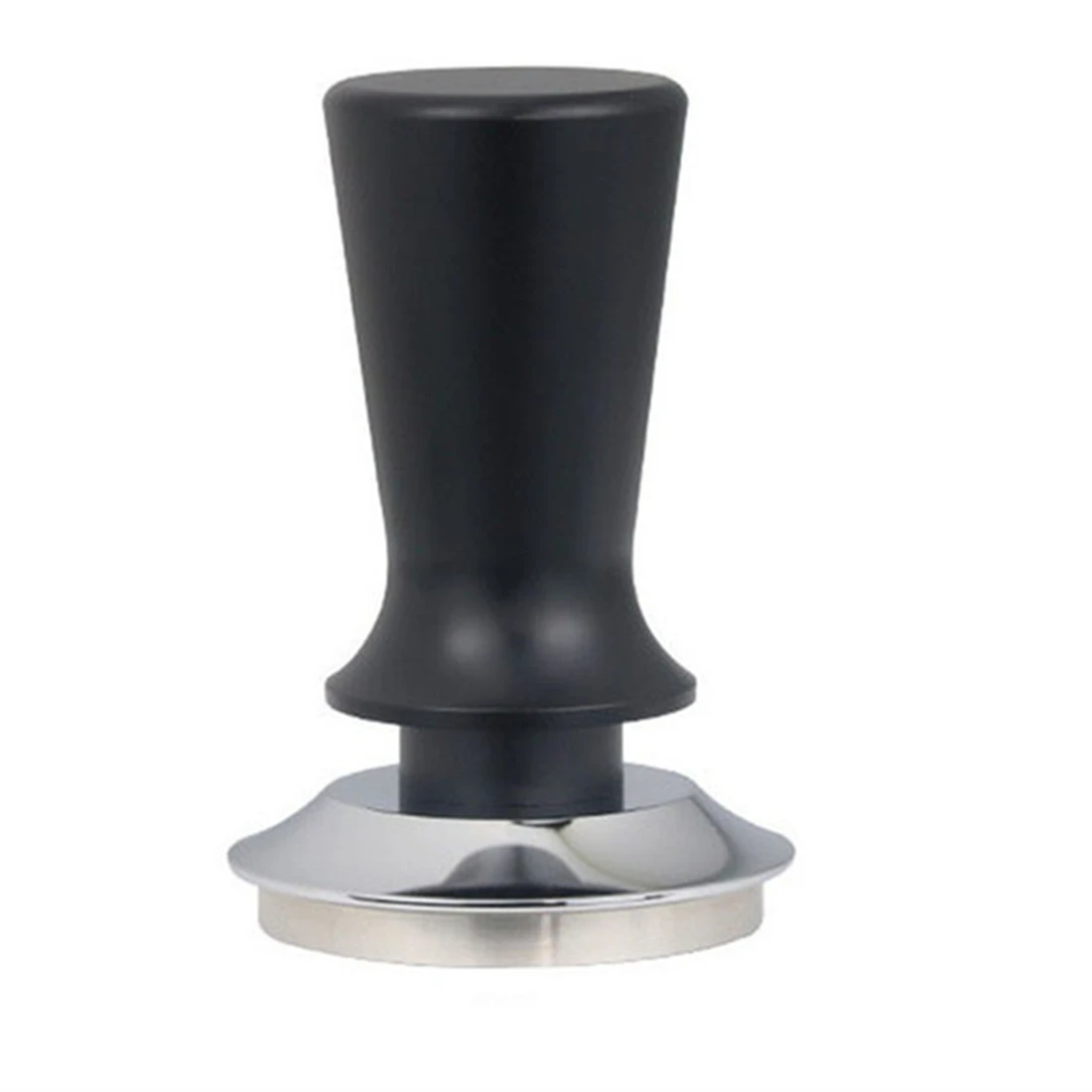 

53mm Calibrated Pressure Tamper for Coffee and Espresso - 304 Stainless Steel with Spring Black