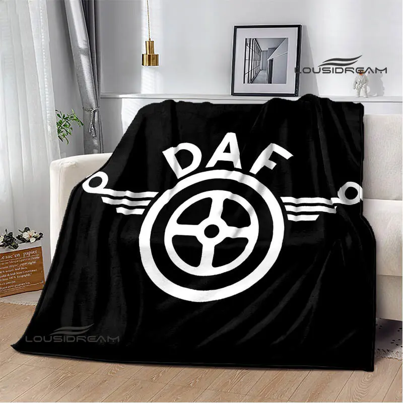3D DAF 트럭 레트로 인쇄 담요 피크닉 담요 따뜻한 플란넬 담요 부드럽고 편안한 담요 침대 라이닝 생일 선물