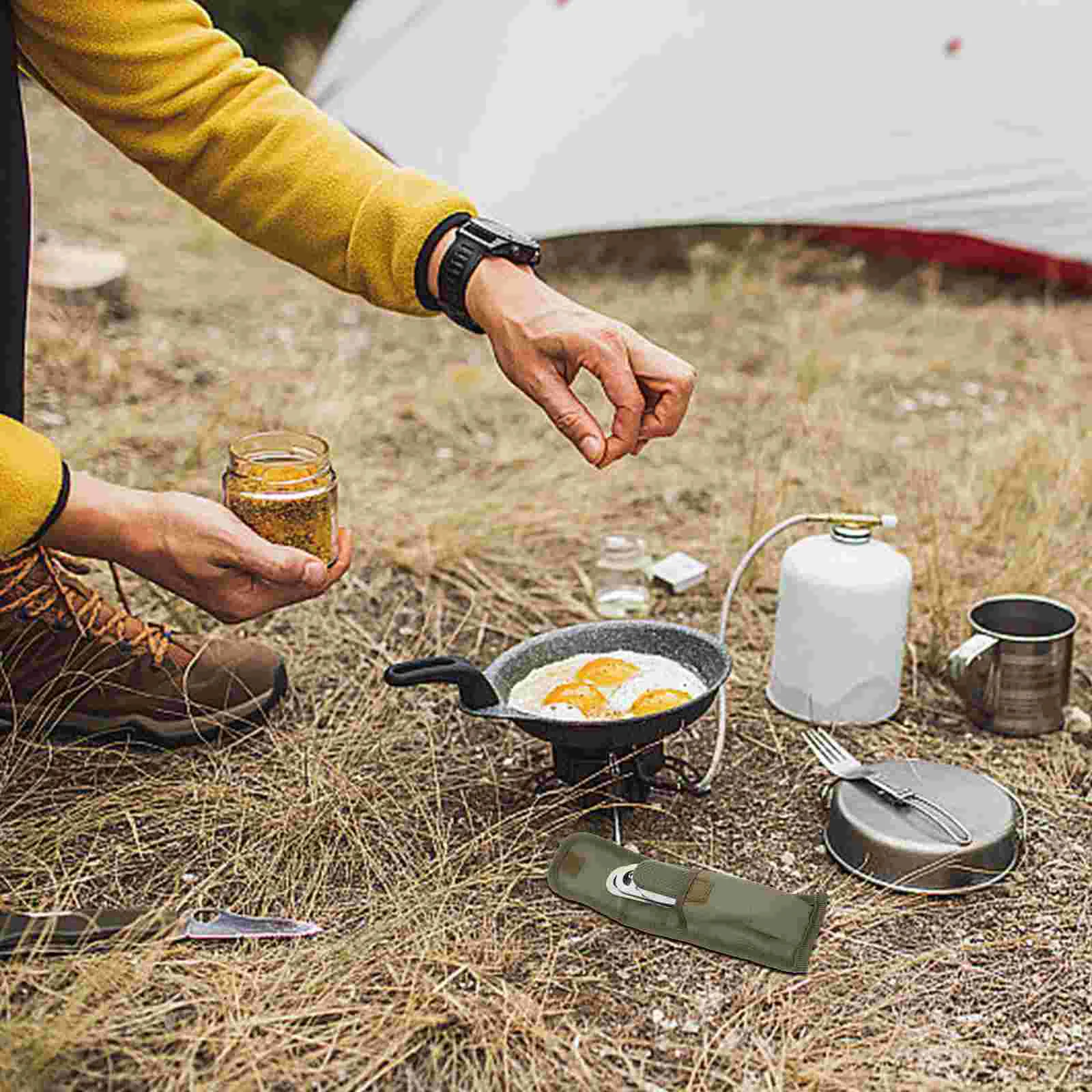 Camping Utensils Dinnerware for Home Tableware Heavy Duty Metal Stainless Steel Party Cutlery 6