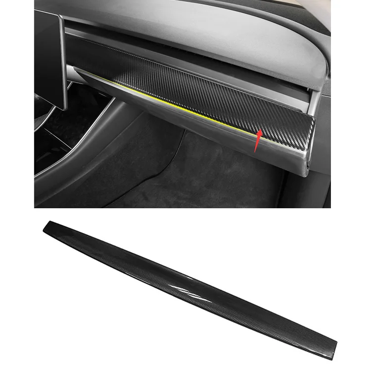 

Dry Carbon Fiber Stick on Car accessories parts For Model 3 Center control panel Automotive interior 2018-2021