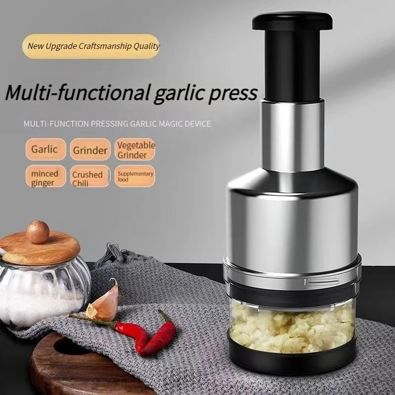 Vegetable Chopper, 15 in 1 Food Chopper, Manual Hand Chopper,Pro Onion  Chopper Veggie Cutter Garlic Chopper, Multifunctional Dicer Slap Press  Slicer