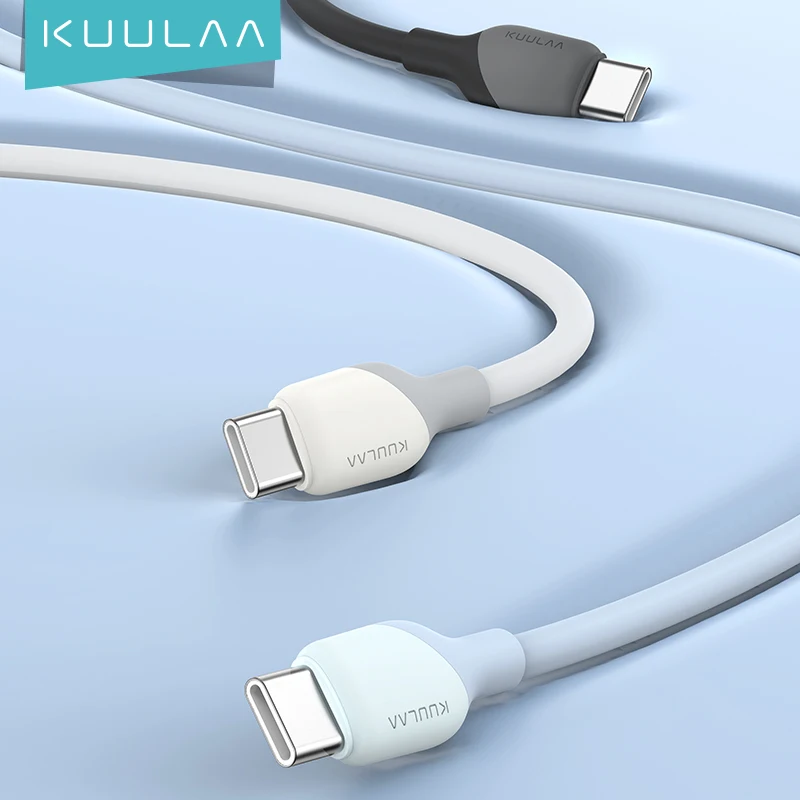 

KUULAA USB C Cable to USB Type C Cable PD 30W Fast Charger Cord USBC to Type-C Cable for iPhone15 Samsung Xiaomi