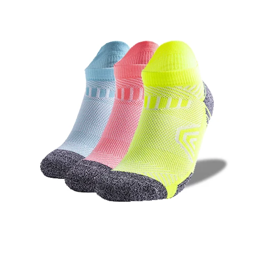 3Pairs/Lot Coolmax Cotton Socks Man Women Sport Running Sock Cycling Riding Bicycle Bike Football Breathable Basketball Sox lbluewredgreen