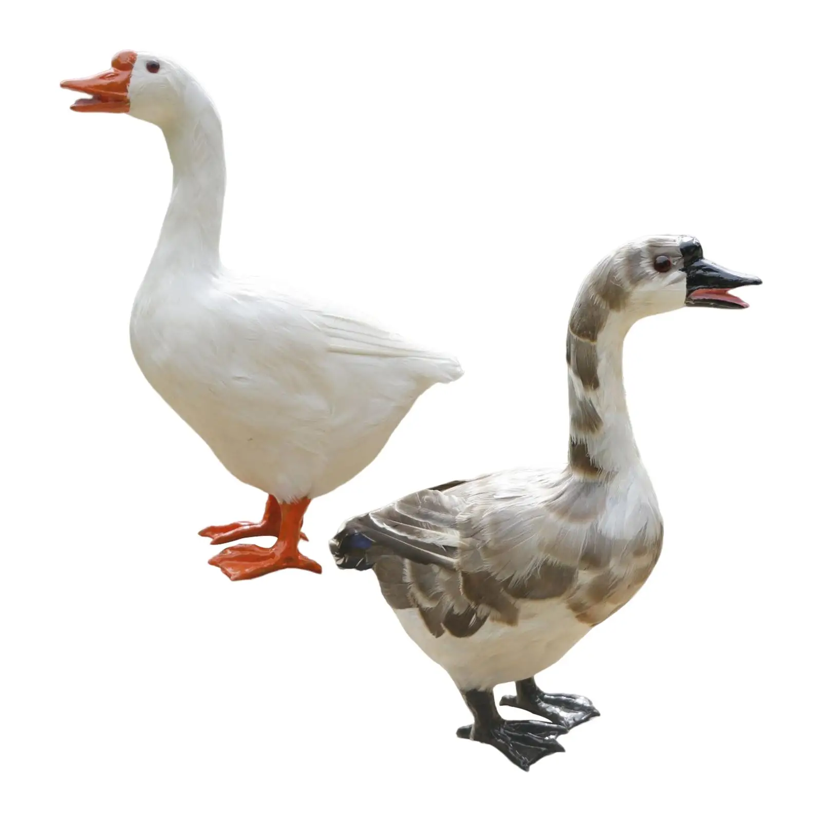 

Miniature Feathered Goose Free Standing for Patio Outdoor Indoor Decoration