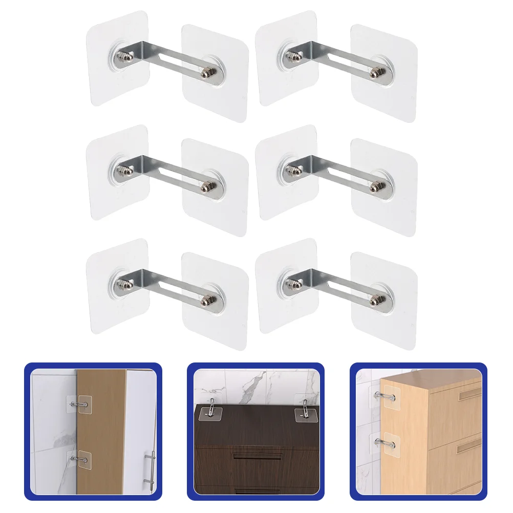 

6 Pcs Anti-tip Cabinet Baby Safety Furniture Anchors Kit Wall Bookshelf for Kids Adhesive Proofing Fall Prevention Dresser