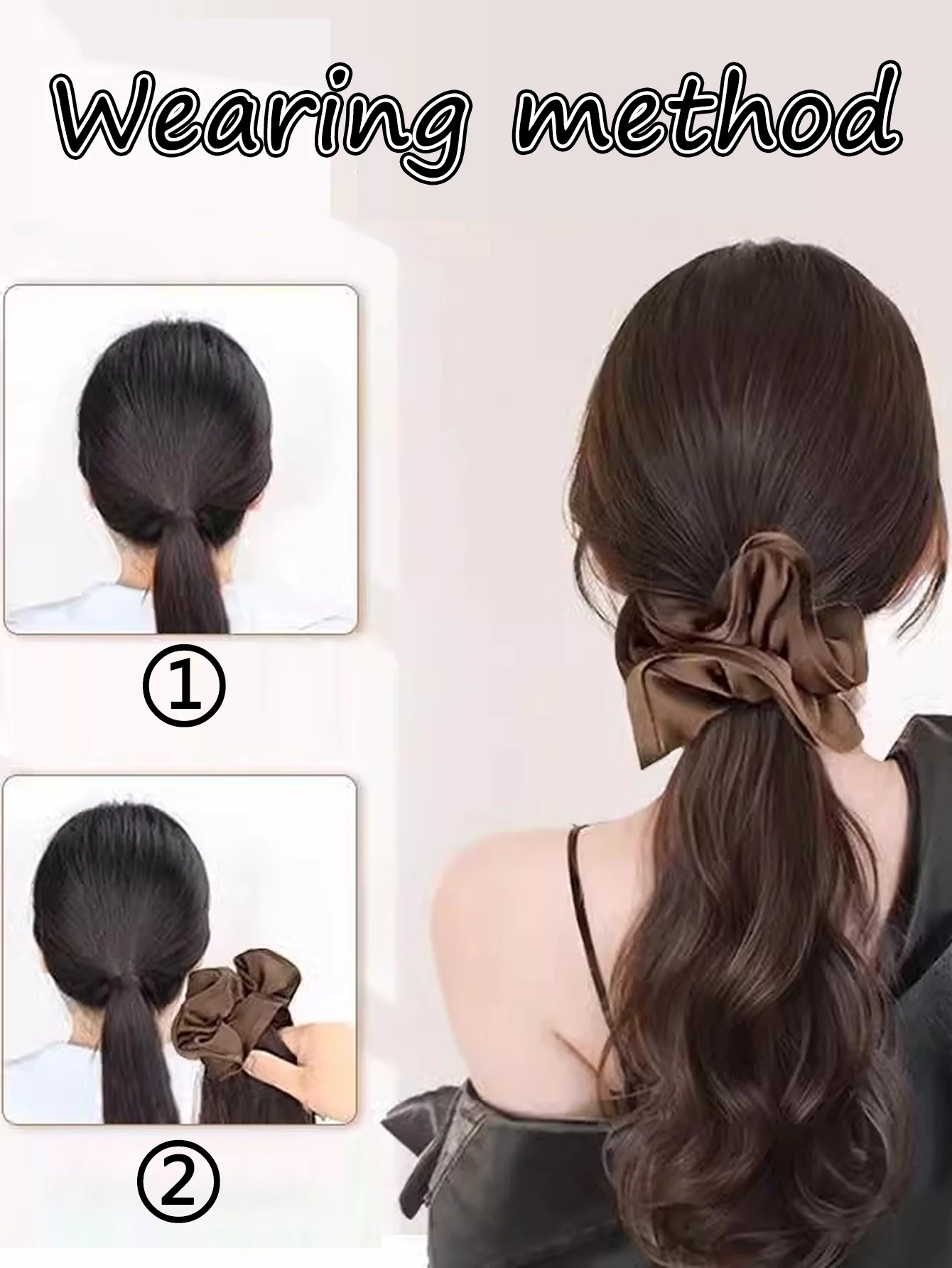 합성 포니테일, 합성 헤어 번 포니테일 헤어피스, 클로 클립 번 헤어 클립, 여성용 데일리 헤어 액세서리