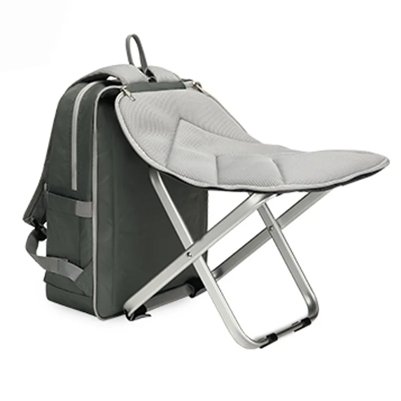 Folding Fishing Chair Bag Backpack Lightweight Backpack Stool 2 in 1 Backpack for Camping Fishing Hiking Picnic Beach Chairs leather look chrome metal magazine rack camping chairs folding chair beach chair