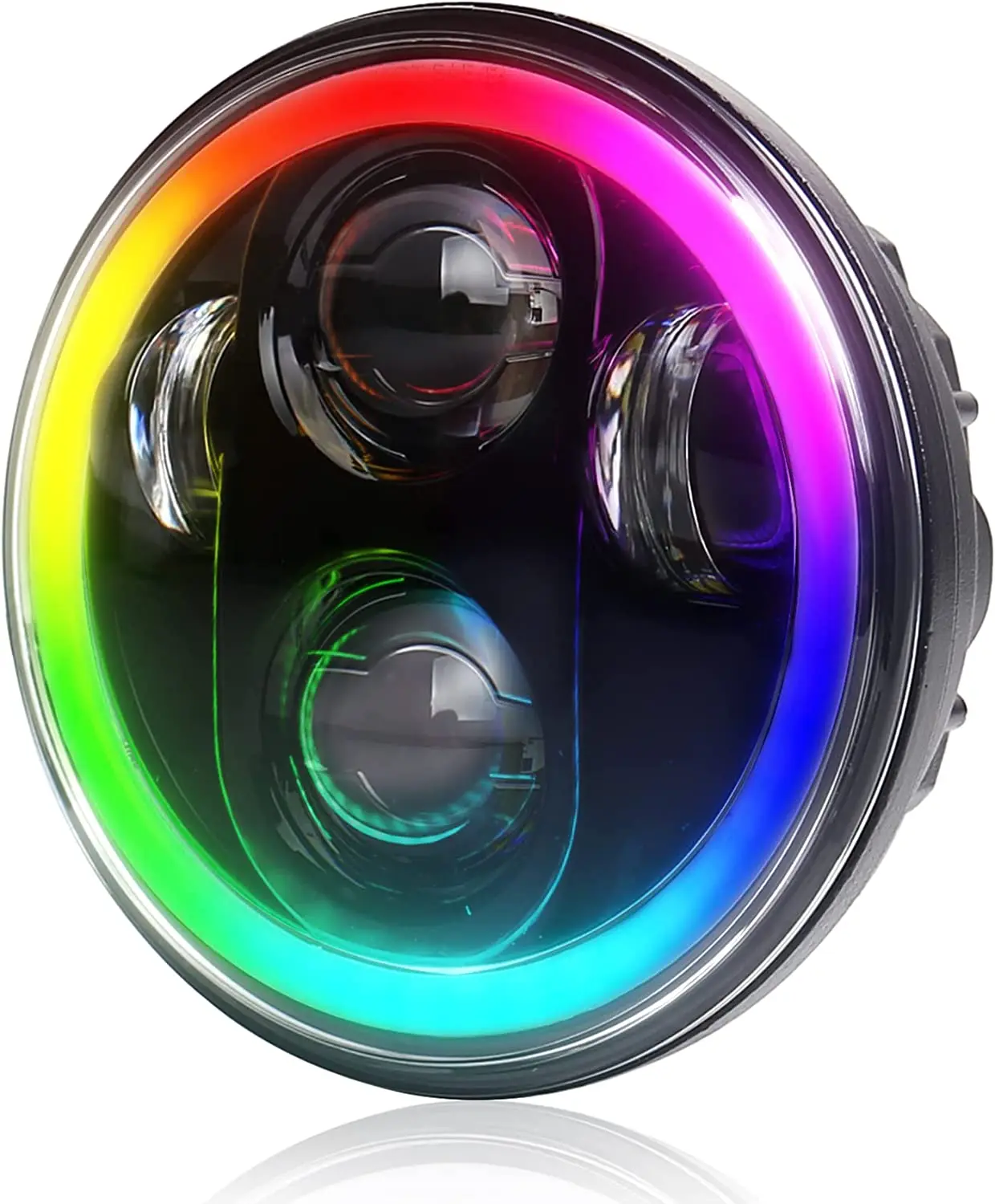 Movotor 5.75inch Rgb 5 3/4'' Led Headlight With Rgb Halo bluetooth