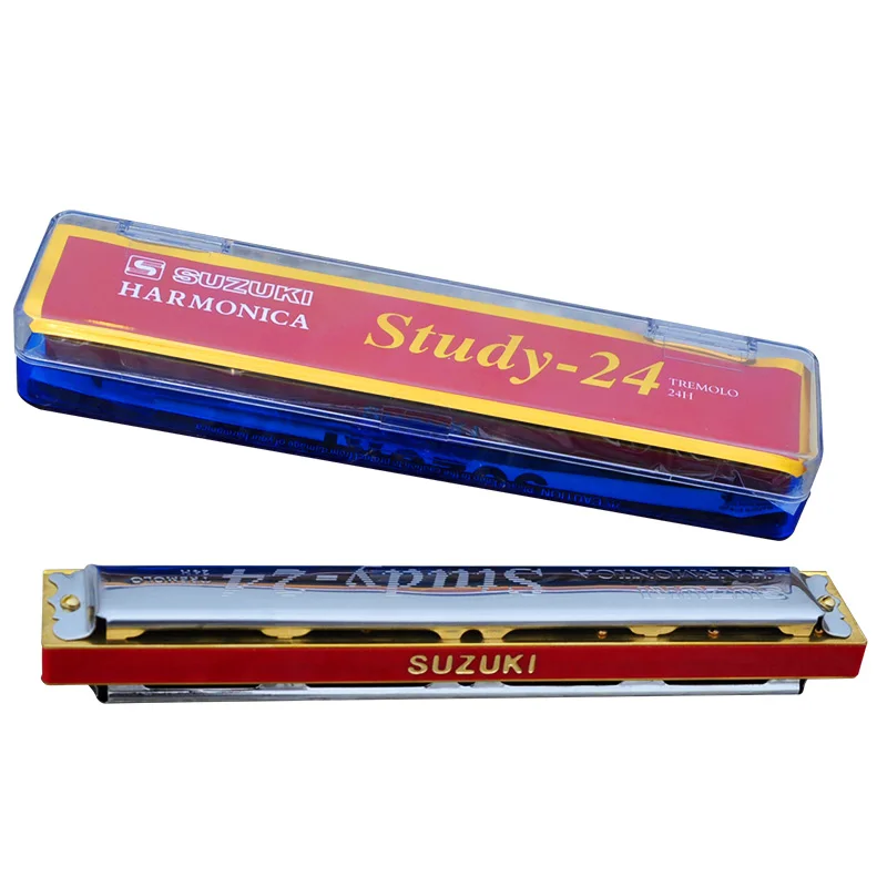 Suzuki Study-24 24 Holes Tremolo Harmonica