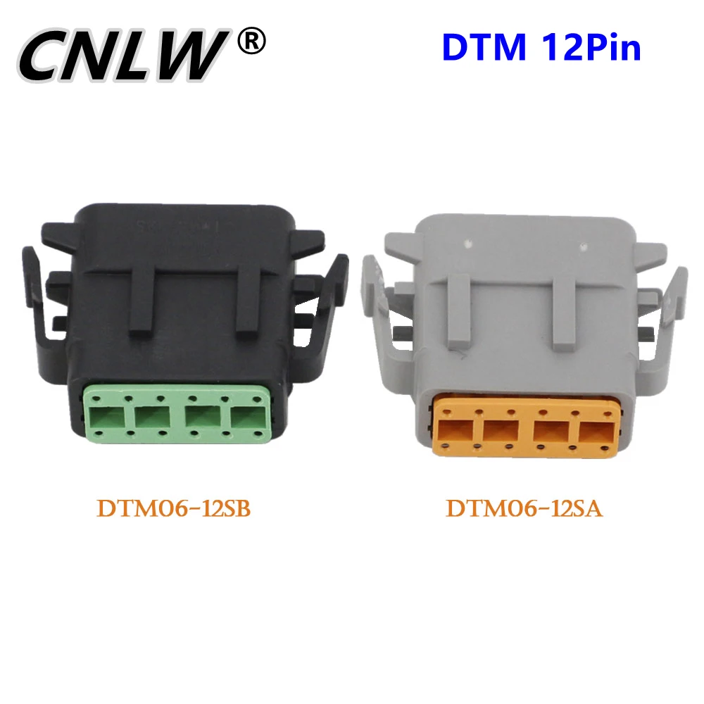 Conjunto 12 Pinos Conector Dtm0612sbdtm06-12sa Conector Automotivo Caminhão Pesado Cablagem Plug 1