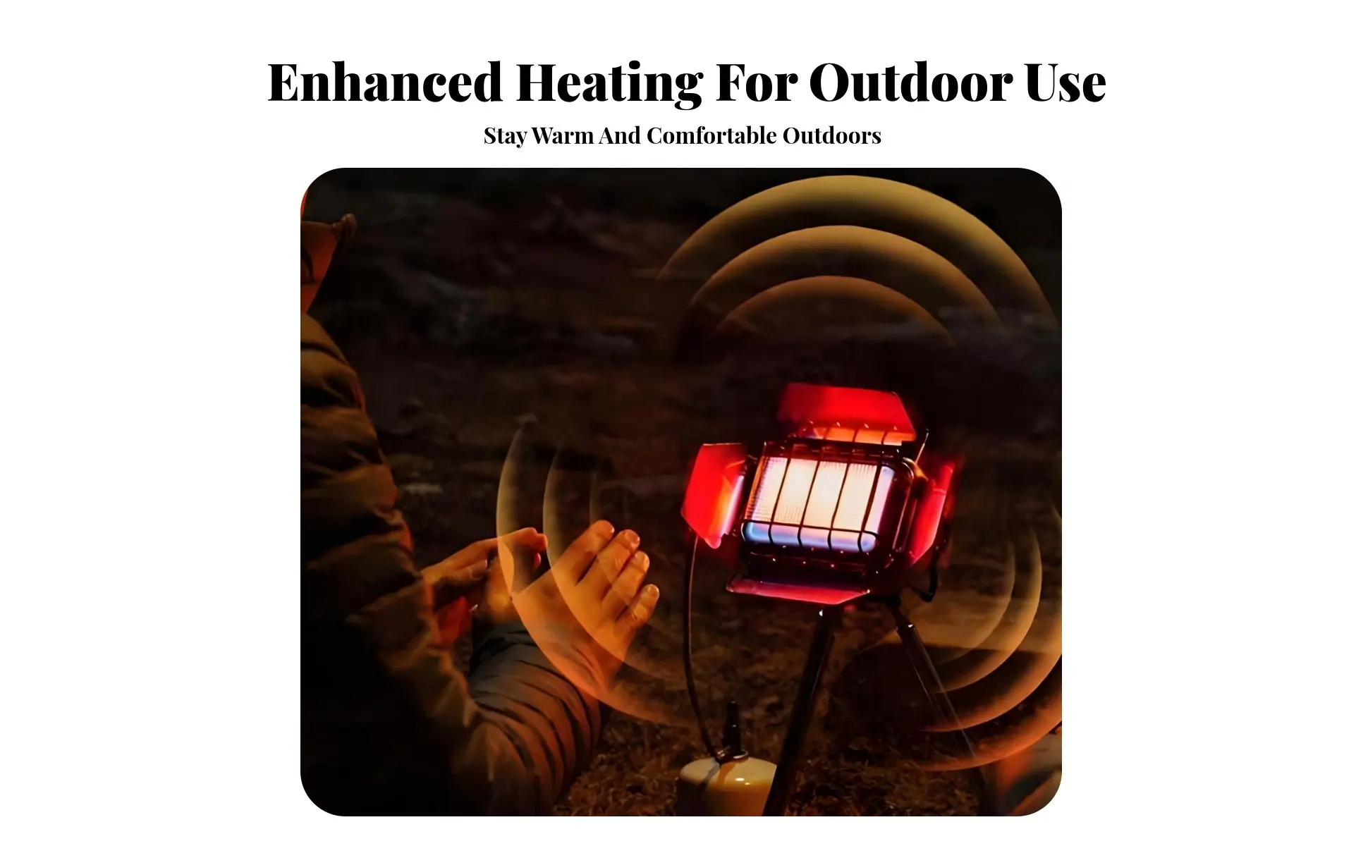 Pressure-Regulated Outdoor Heater, Mini Portable Heating Stove, Multi-Functional Camp Warmer, 2nd Generation, Infrared Burner