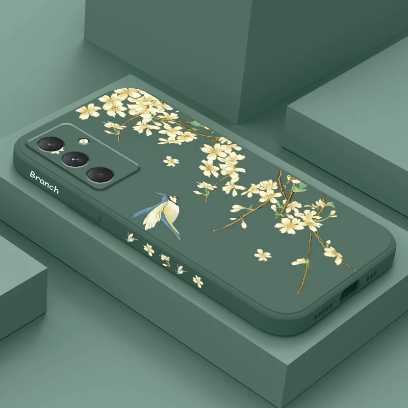 Elegant Plum Tree Branch Phone Case - Artistic Protective Cover