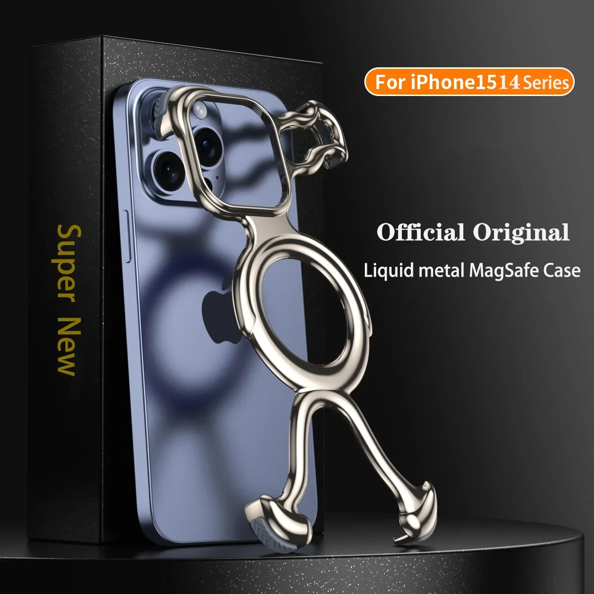 

For iPhone 15 14 Pro Max Case Liquid PC electroplated frame originality Magnetic MagSafe cooling framework Protective cover