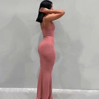 Satin Slip Sleeveless Backless Maxi Dress 1