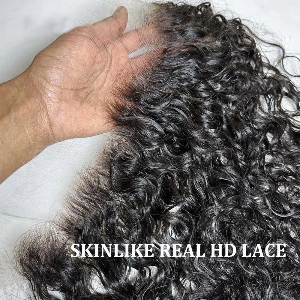 Human Hair Closure Human Hair Lace Frontal SKINLIKE Curly 13x6 HD Lace Frontal Melt Skins 5x5 6x6 HD Lace Closures Invisiable 13x4 Frontal Pre Plucked Hairline